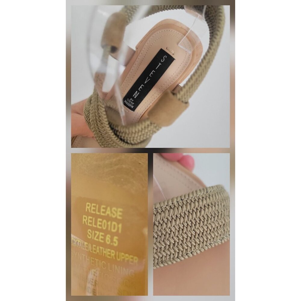 Steven By Steven Madden Block Heel Textured Strap… - image 6